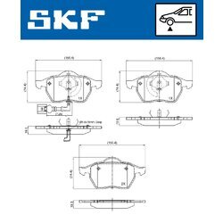 Sada brzdových platničiek kotúčovej brzdy SKF VKBP 80270 E - obr. 2