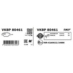 Sada brzdových platničiek kotúčovej brzdy SKF VKBP 80461 - obr. 4