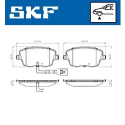 Sada brzdových platničiek kotúčovej brzdy SKF VKBP 80494 E - obr. 2