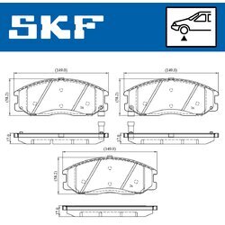 Sada brzdových platničiek kotúčovej brzdy SKF VKBP 80511 A - obr. 6