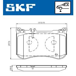 Sada brzdových platničiek kotúčovej brzdy SKF VKBP 80631