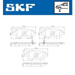 Sada brzdových platničiek kotúčovej brzdy SKF VKBP 80641 A - obr. 2