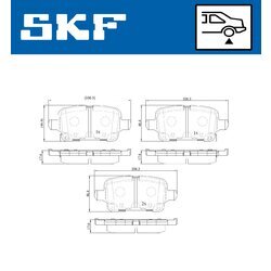 Sada brzdových platničiek kotúčovej brzdy SKF VKBP 90156 A - obr. 5
