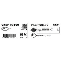 Sada brzdových platničiek kotúčovej brzdy SKF VKBP 90199 - obr. 1