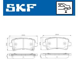 Sada brzdových platničiek kotúčovej brzdy SKF VKBP 90214 A