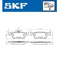 Sada brzdových platničiek kotúčovej brzdy SKF VKBP 90271 - obr. 5