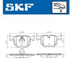 Sada brzdových platničiek kotúčovej brzdy SKF VKBP 90279