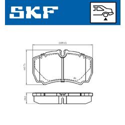 Sada brzdových platničiek kotúčovej brzdy SKF VKBP 90649