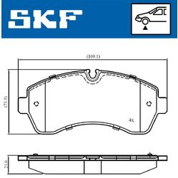 Sada brzdových platničiek kotúčovej brzdy SKF VKBP 80115 - obr. 6