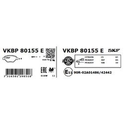 Sada brzdových platničiek kotúčovej brzdy SKF VKBP 80155 E - obr. 4