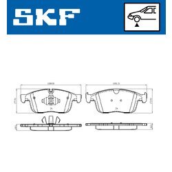 Sada brzdových platničiek kotúčovej brzdy SKF VKBP 80285 - obr. 6