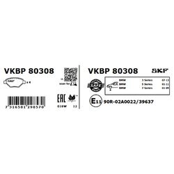 Sada brzdových platničiek kotúčovej brzdy SKF VKBP 80308 - obr. 5