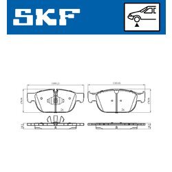 Sada brzdových platničiek kotúčovej brzdy SKF VKBP 80446 - obr. 2