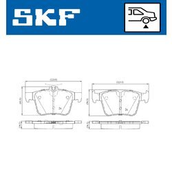 Sada brzdových platničiek kotúčovej brzdy SKF VKBP 90013 - obr. 6
