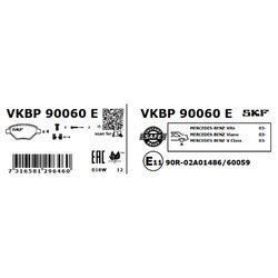 Sada brzdových platničiek kotúčovej brzdy SKF VKBP 90060 E - obr. 1