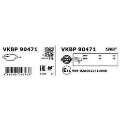 Sada brzdových platničiek kotúčovej brzdy SKF VKBP 90471 - obr. 1