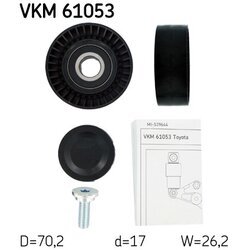 Vratná/vodiaca kladka rebrovaného klinového remeňa SKF VKM 61053