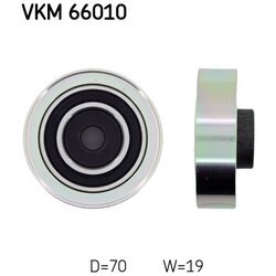 Vratná/vodiaca kladka rebrovaného klinového remeňa SKF VKM 66010