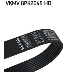Ozubený klinový remeň SKF VKMV 8PK2045 HD