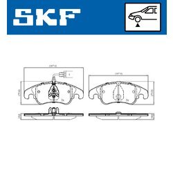 Sada brzdových platničiek kotúčovej brzdy SKF VKBP 80053 E - obr. 4