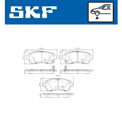 Sada brzdových platničiek kotúčovej brzdy SKF VKBP 80096 A - obr. 2