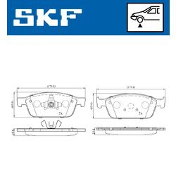 Sada brzdových platničiek kotúčovej brzdy SKF VKBP 80151 - obr. 5