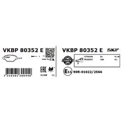 Sada brzdových platničiek kotúčovej brzdy SKF VKBP 80352 E - obr. 5