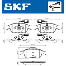 Sada brzdových platničiek kotúčovej brzdy SKF VKBP 80353 E - obr. 2