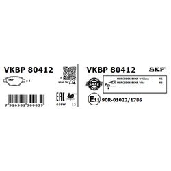 Sada brzdových platničiek kotúčovej brzdy SKF VKBP 80412 - obr. 1