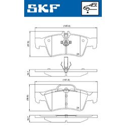 Sada brzdových platničiek kotúčovej brzdy SKF VKBP 80430 A - obr. 2