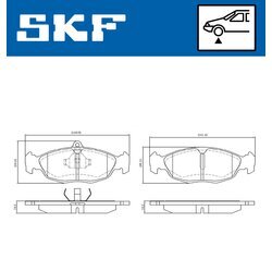 Sada brzdových platničiek kotúčovej brzdy SKF VKBP 80468 - obr. 2