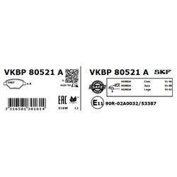 Sada brzdových platničiek kotúčovej brzdy SKF VKBP 80521 A - obr. 1