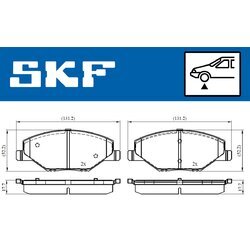 Sada brzdových platničiek kotúčovej brzdy SKF VKBP 80628