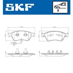 Sada brzdových platničiek kotúčovej brzdy SKF VKBP 81045 E