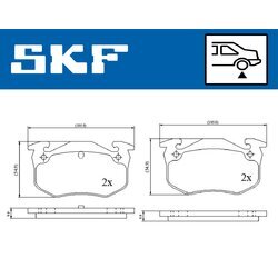 Sada brzdových platničiek kotúčovej brzdy SKF VKBP 90120 - obr. 2