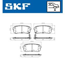 Sada brzdových platničiek kotúčovej brzdy SKF VKBP 90464 A - obr. 5
