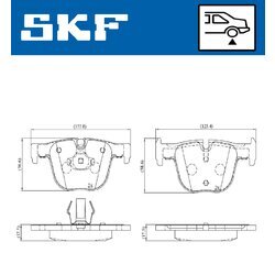 Sada brzdových platničiek kotúčovej brzdy SKF VKBP 90508