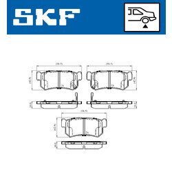Sada brzdových platničiek kotúčovej brzdy SKF VKBP 90576 A
