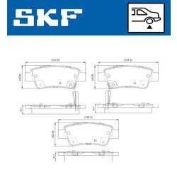 Sada brzdových platničiek kotúčovej brzdy SKF VKBP 90623 A