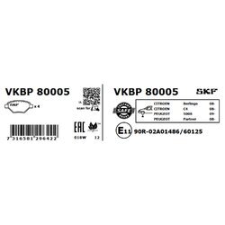 Sada brzdových platničiek kotúčovej brzdy SKF VKBP 80005 - obr. 3
