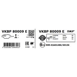 Sada brzdových platničiek kotúčovej brzdy SKF VKBP 80009 E - obr. 3