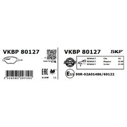 Sada brzdových platničiek kotúčovej brzdy SKF VKBP 80127 - obr. 1