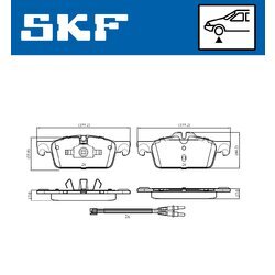 Sada brzdových platničiek kotúčovej brzdy SKF VKBP 80207 E - obr. 2