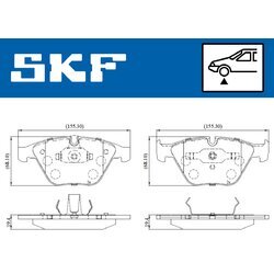 Sada brzdových platničiek kotúčovej brzdy SKF VKBP 80308 - obr. 6