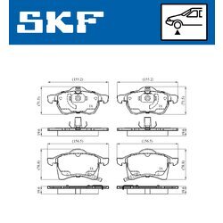Sada brzdových platničiek kotúčovej brzdy SKF VKBP 80314 A - obr. 5