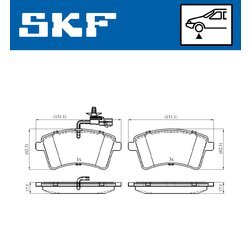 Sada brzdových platničiek kotúčovej brzdy SKF VKBP 80326 E