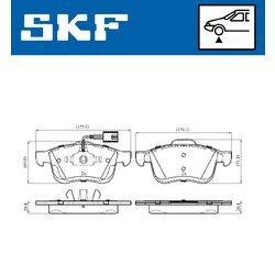 Sada brzdových platničiek kotúčovej brzdy SKF VKBP 80432 E