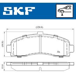 Sada brzdových platničiek kotúčovej brzdy SKF VKBP 80492