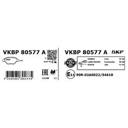 Sada brzdových platničiek kotúčovej brzdy SKF VKBP 80577 A - obr. 5