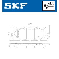 Sada brzdových platničiek kotúčovej brzdy SKF VKBP 80642 - obr. 2